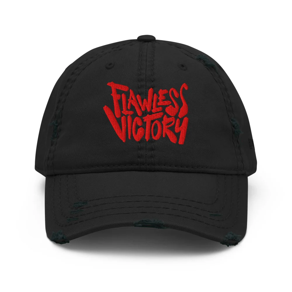 Mortal Kombat II Flawless Victory Embroidered Distressed Dad Hat